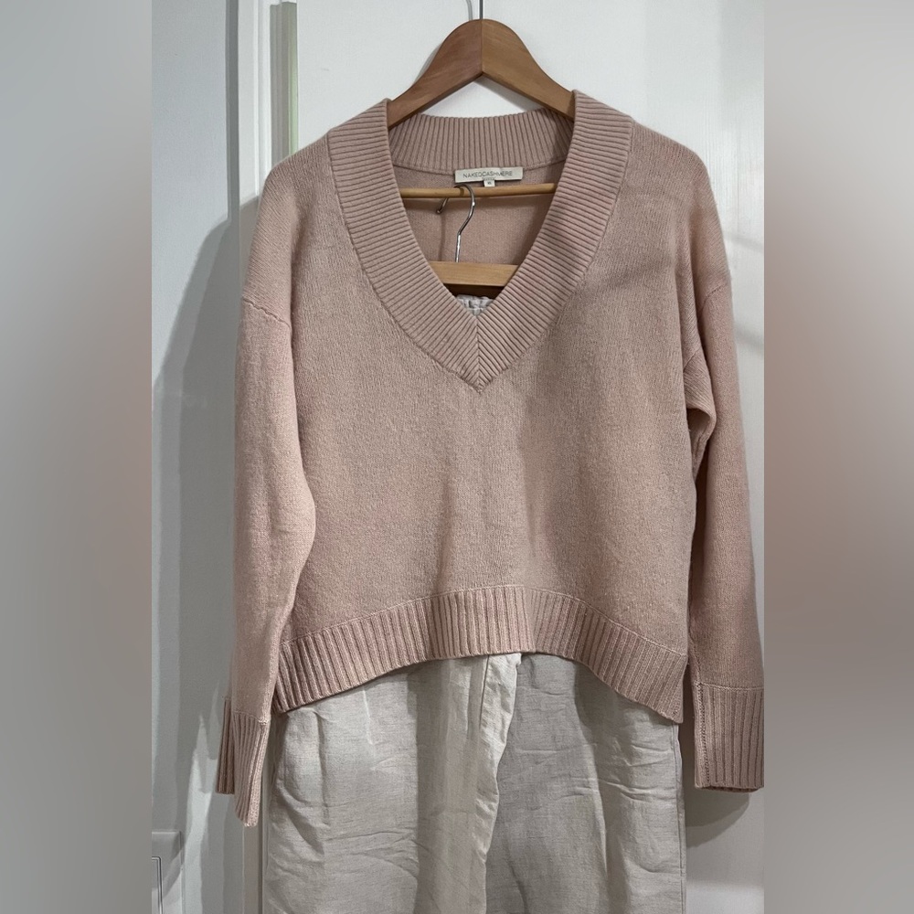Pale pink cashmere top